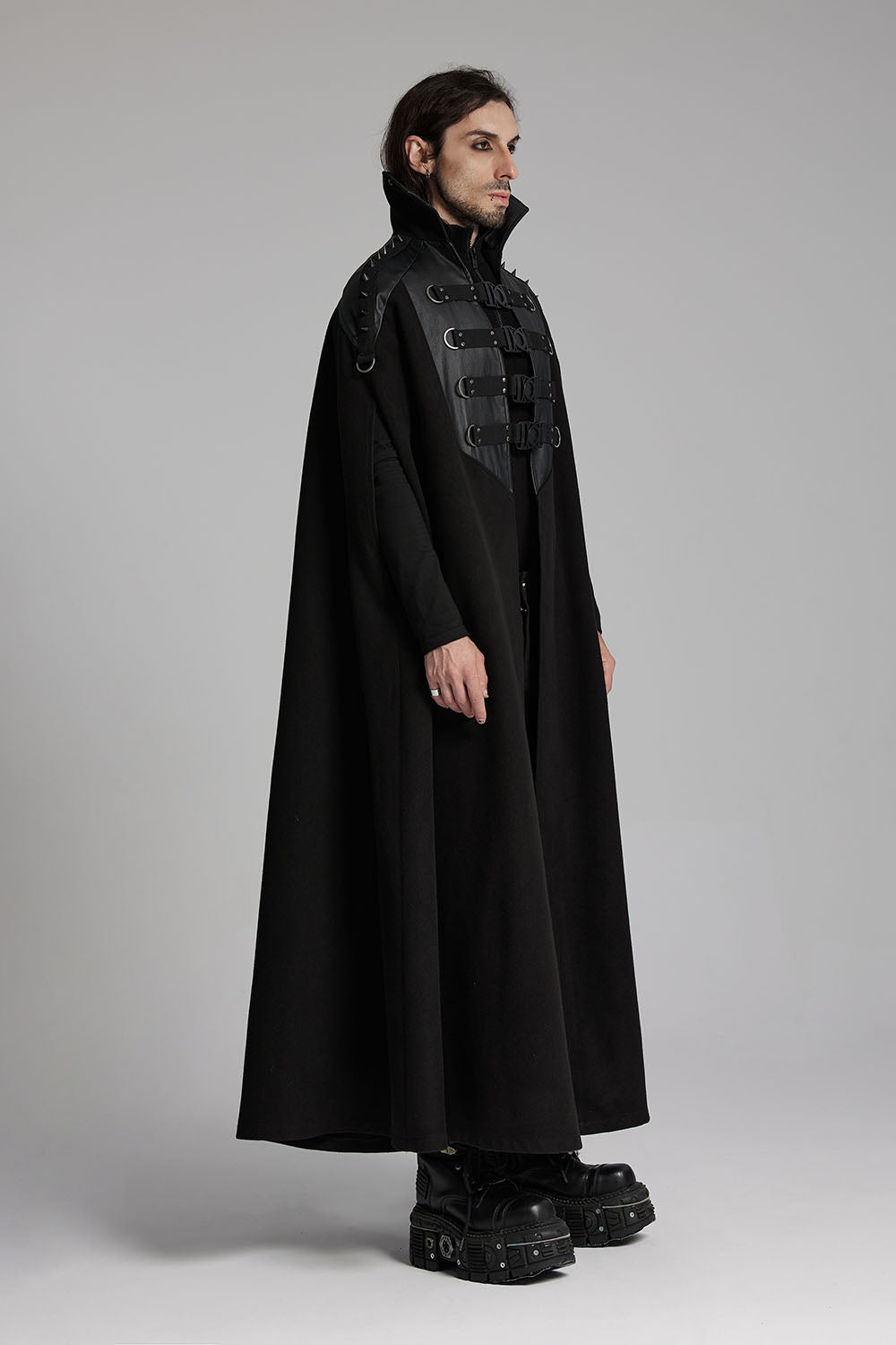 Black Vatican Spiked Cape