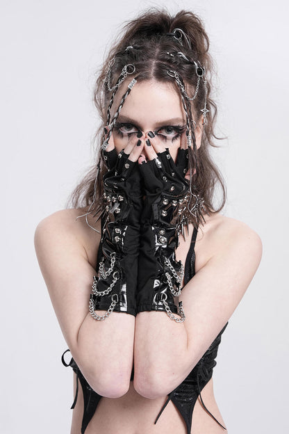 90s Grunge Goth Fingerless Gloves