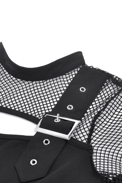 Catacomb Cotton Fishnet Long Sleeve Top