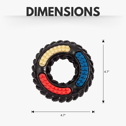 Jojo Modern Pets - Recyclable TPR Textured Dog Chew Toy - "Tire of Fun"