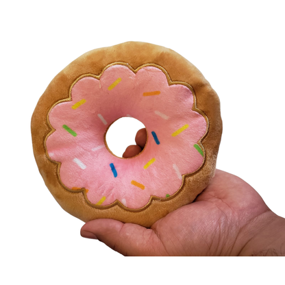 Jojo Modern Pets - Plush Strawberry Donut Dog Toy - Soft, Chewy, and Cuddly