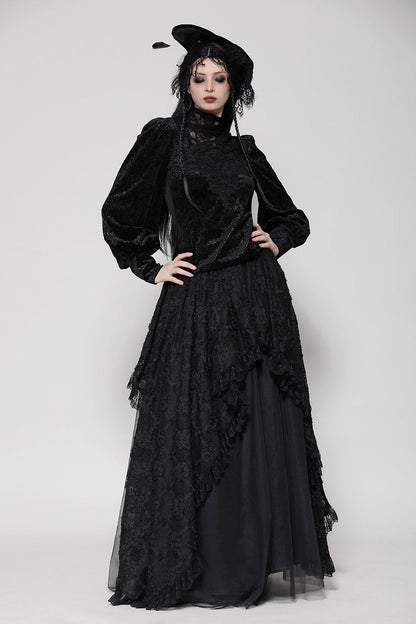 Blessed Be Victorian Goth Turtleneck Top