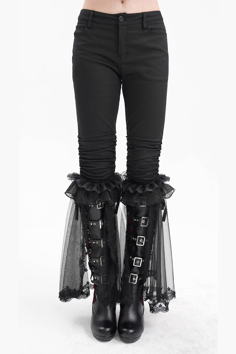 Black Mast Ruffle Flared Pants