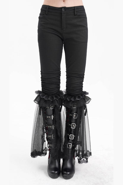 Black Mast Ruffle Flared Pants