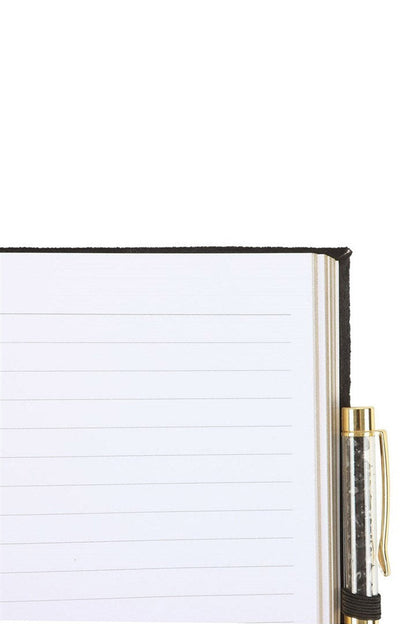 Book of Shadows Journal with Black Obsidian Crystal Pen
