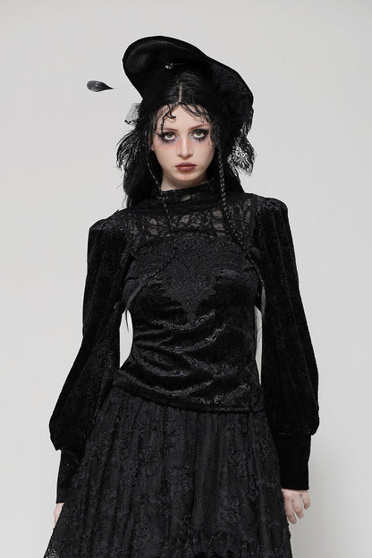 Blessed Be Victorian Goth Turtleneck Top