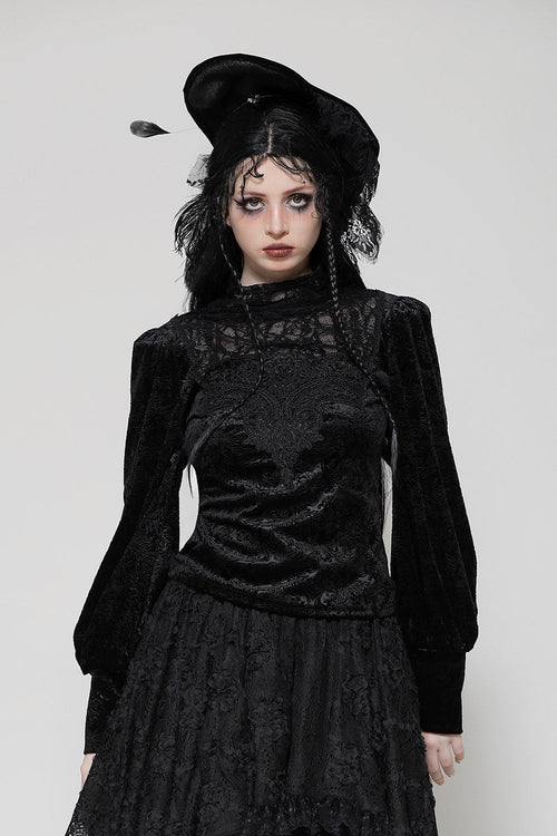 Blessed Be Victorian Goth Turtleneck Top