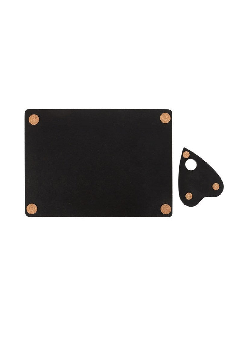 Black Talking Board Placement and Planchette Coaster
