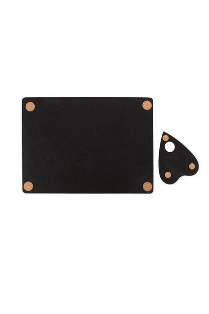 Black Talking Board Placement and Planchette Coaster