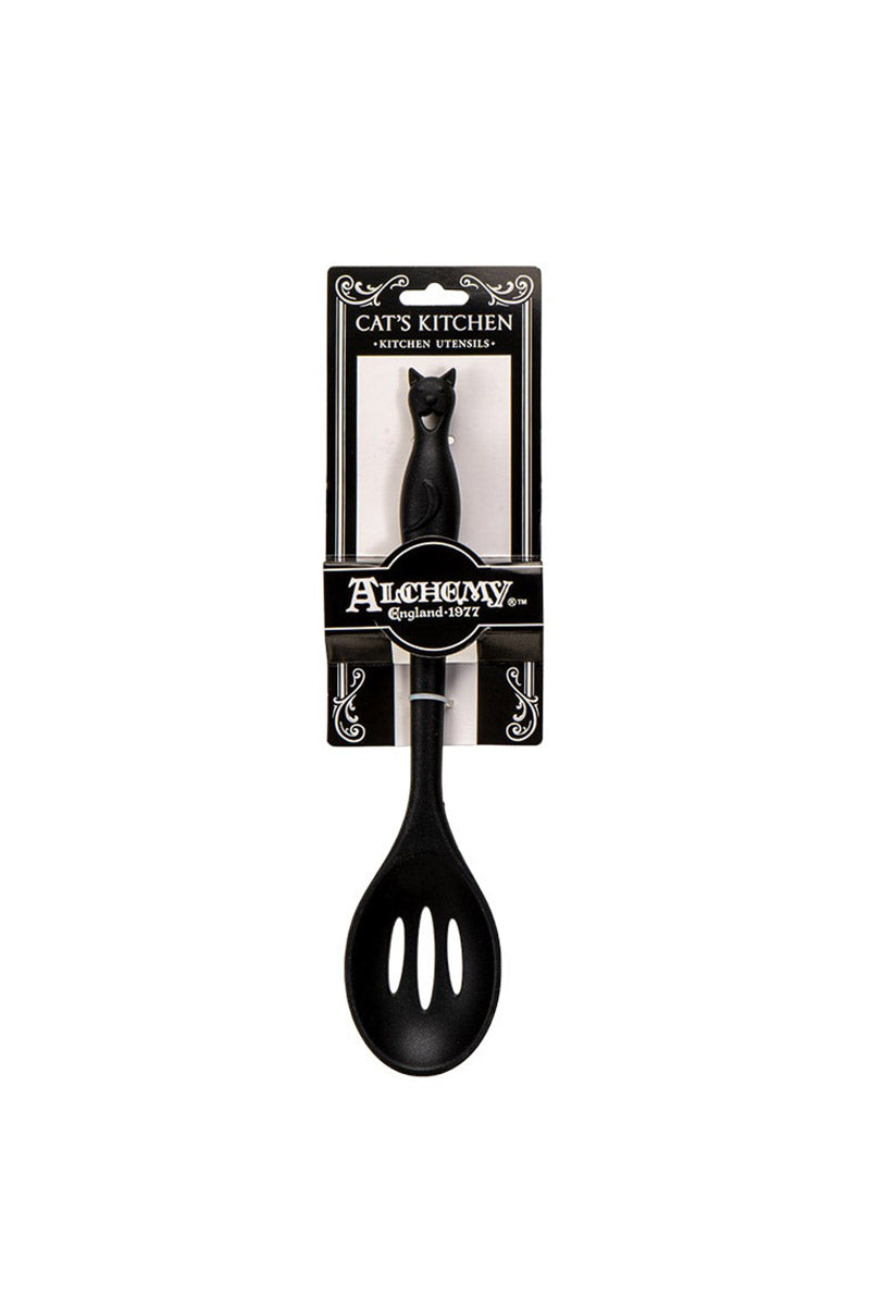 Alchemy Gothic Cat's Kitchen Slotted Spoon