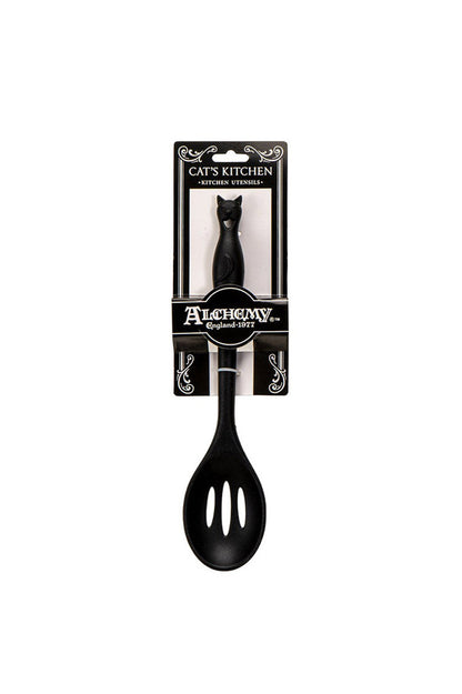 Alchemy Gothic Cat's Kitchen Slotted Spoon
