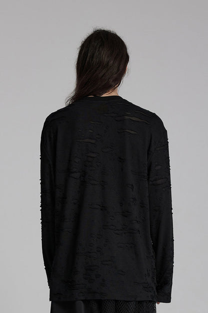 Battered Bones Long Sleeve Shredded Shirt
