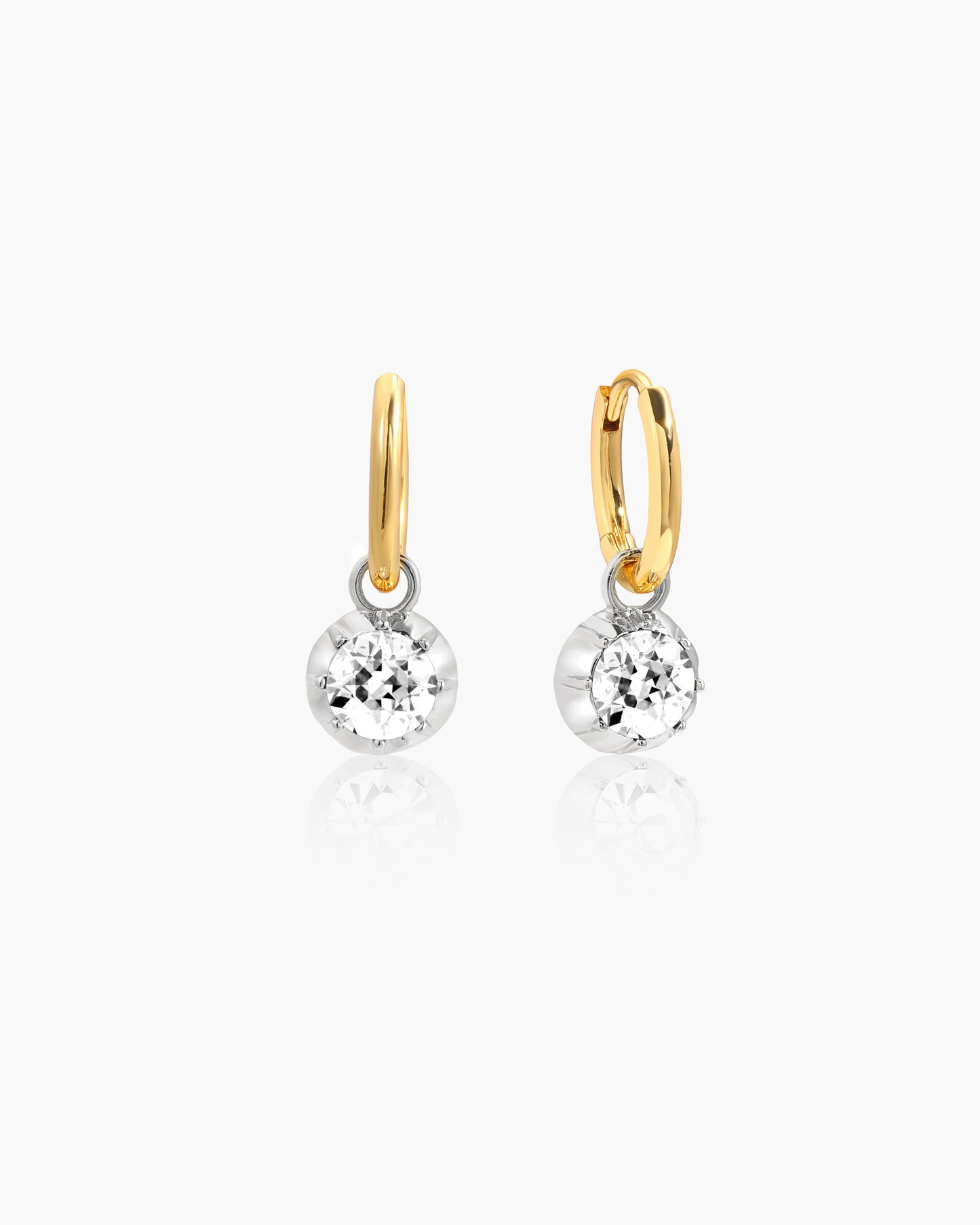 Georgian Detachable Two-tone Hoop Earrings