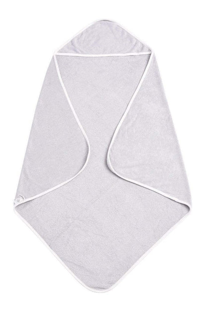 Hooded Bath Towel in Storm with Cloud Trim