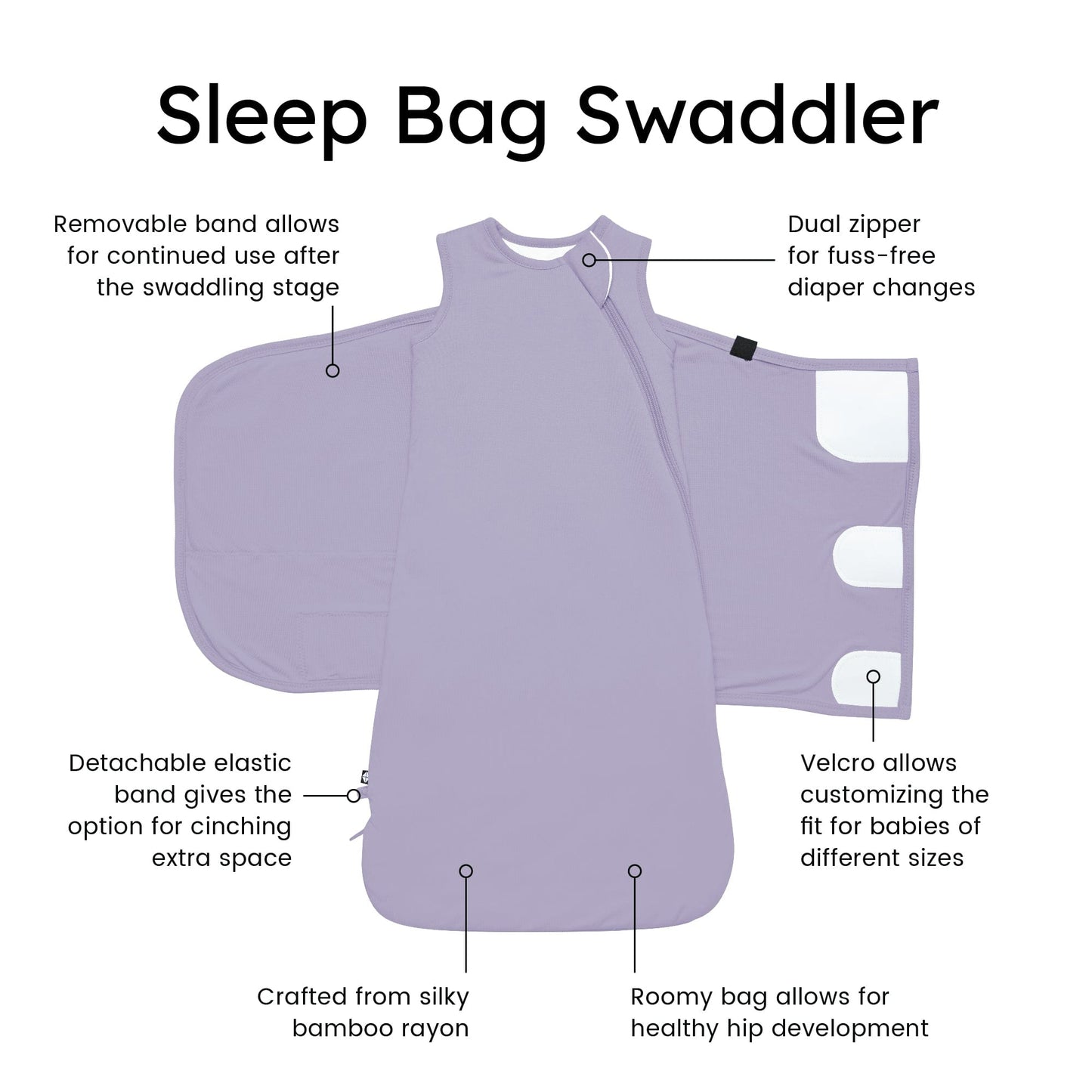 Sleep Bag Swaddler in Taro 1.0
