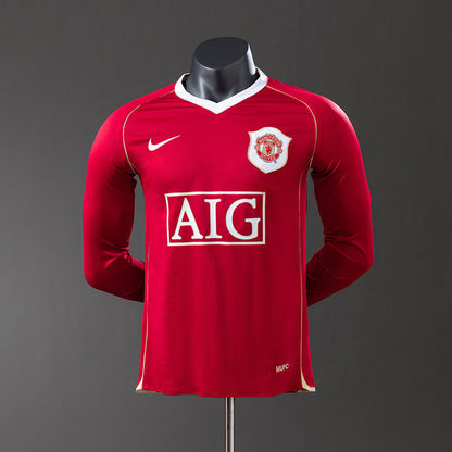 Manchester United 2006/07 Home Long Sleeve Player Version Retro Jersey