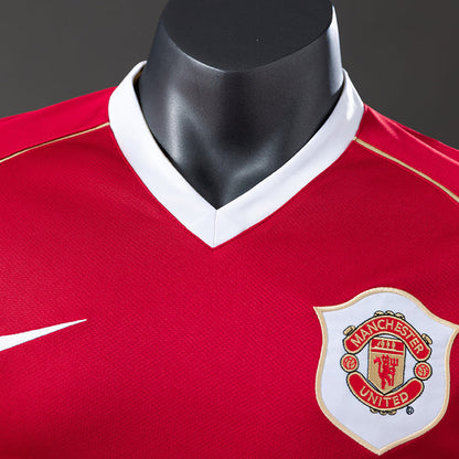Manchester United 2006/07 Home Player Version Retro Short Sleeve Jersey