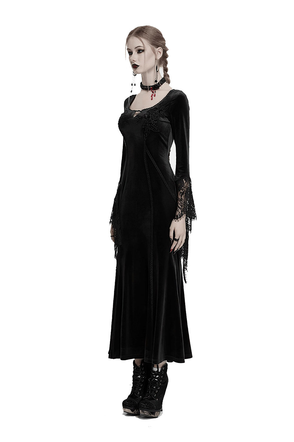 Bride of Night Embroidered Dress