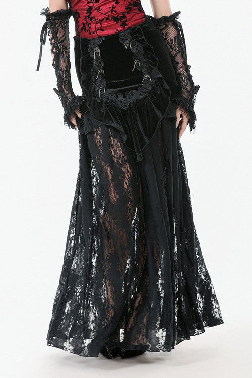 Château Noire Lace Maxi Skirt