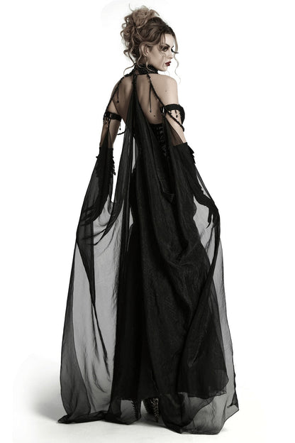 Crystal Witch Choker with Detachable Cloak Harness