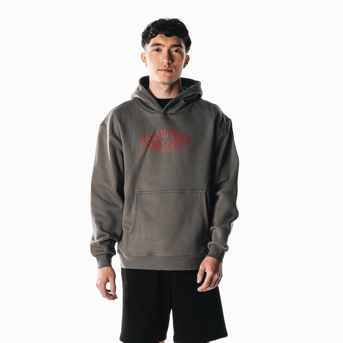 PORTLAND THORNS FC MEN'S GRAY FLEECE HOODIE