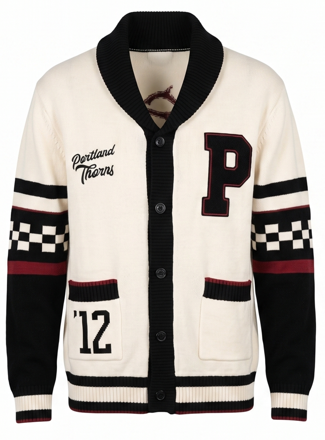 PORTLAND THORNS FC MEN'S KNIT CARDIGAN