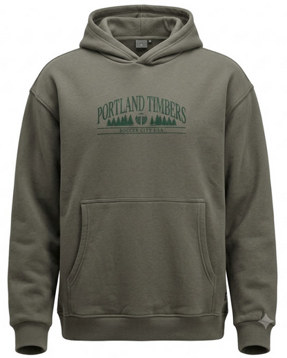 PORTLAND TIMBERS FC MEN'S GRAY FLEECE HOODIE