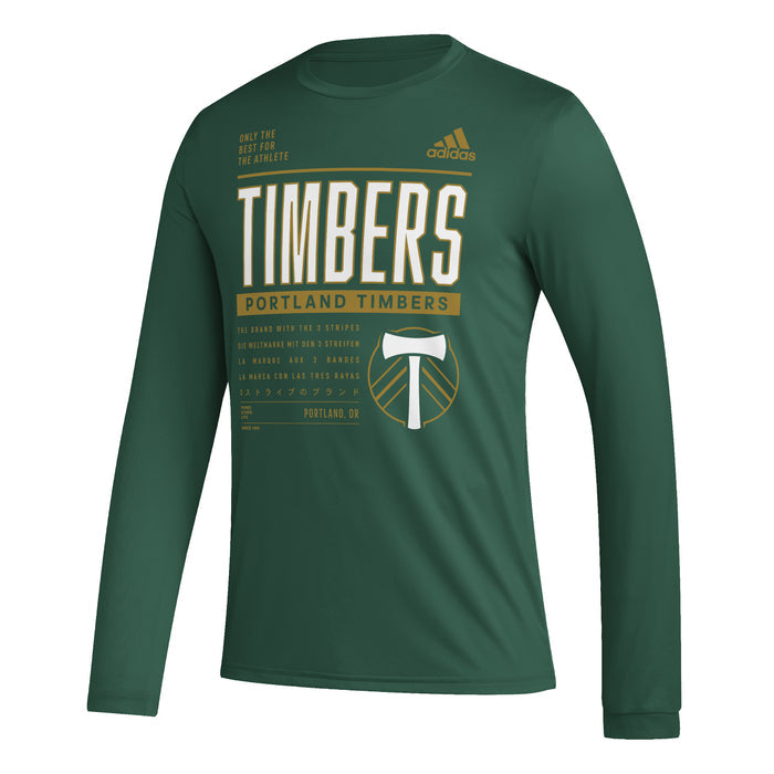 PORTLAND TIMBERS FC MEN'S LONG SLEEVE PRE-GAME TEE