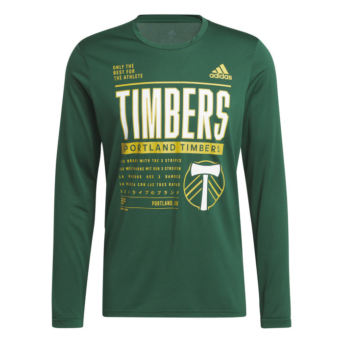 PORTLAND TIMBERS FC MEN'S LONG SLEEVE PRE-GAME TEE