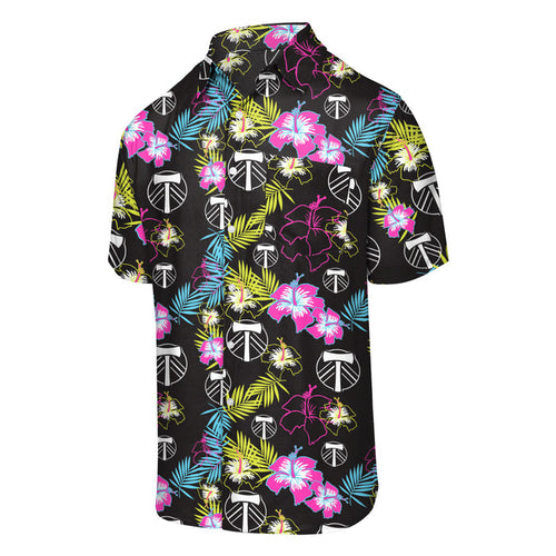 PORTLAND TIMBERS FC NEON FLORAL BUTTON UP SHIRT