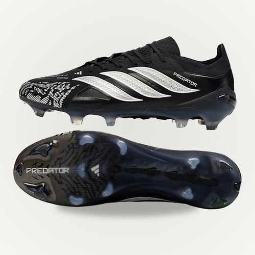 ADIDAS PREDATOR 26 ELITE Black Silver - studio background