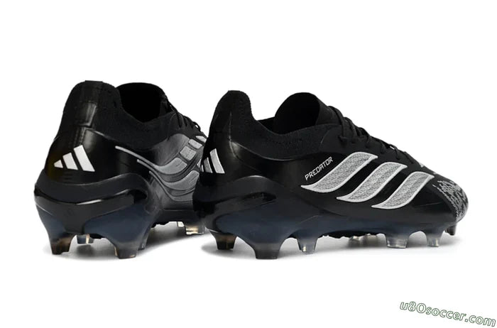 ADIDAS PREDATOR 26 ELITE FG Firm Ground Soccer Cleats - Black/Silver Shade/White Accent