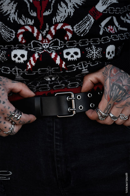 Citadel Pyramid Stud Belt [Genuine Leather]