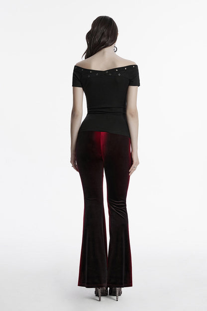 90s Goth Off-the-Shoulder Top