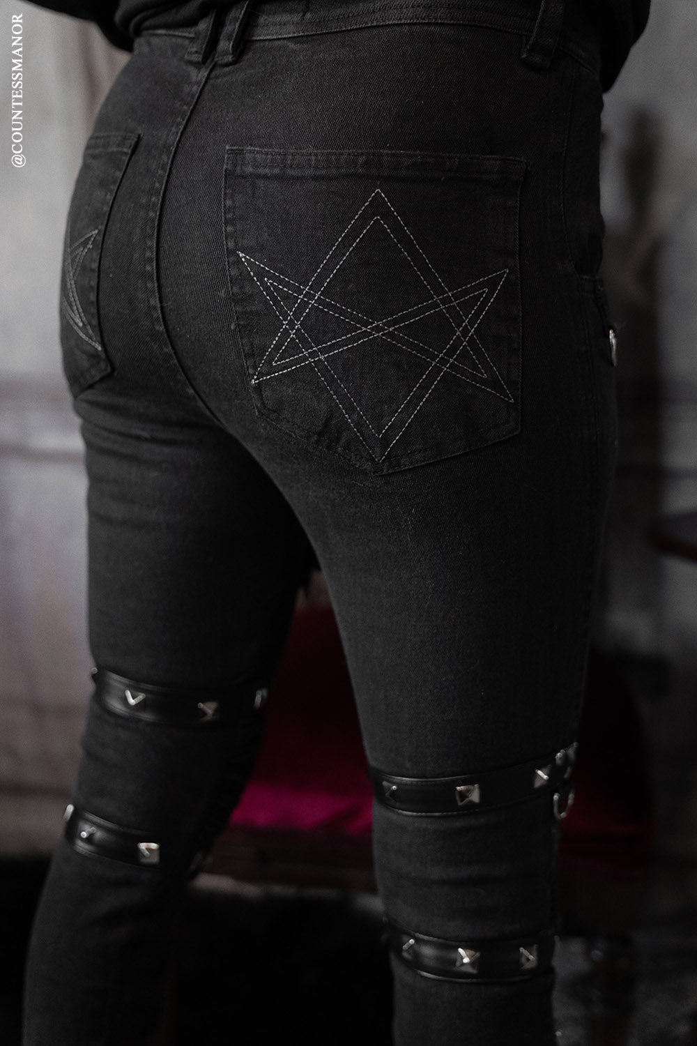 Annihilate Safety Pin Studded Pants [Unisex]