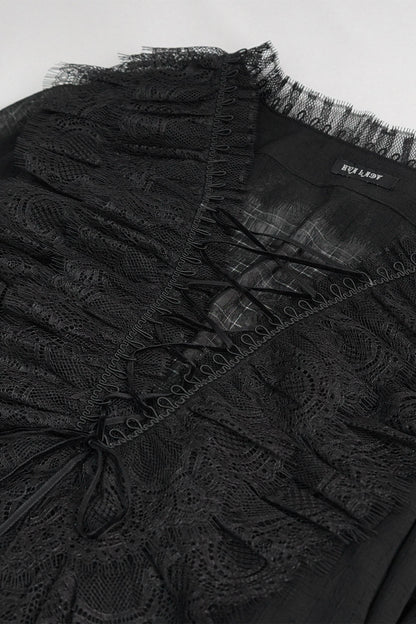 Crumbling Statues Romantic Ruffled Top