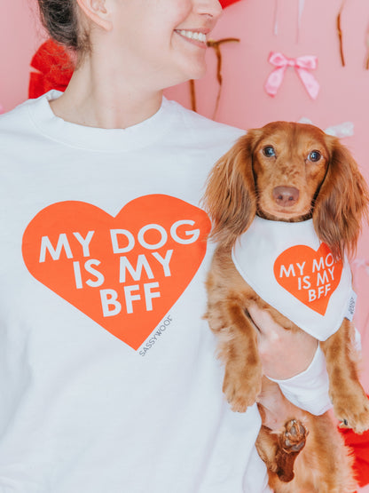 Sweatshirt - My Dog is my BFF (RED)