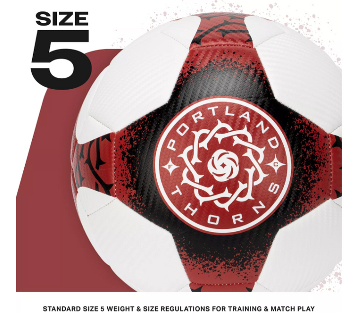 THORNS SIZE 5 SOCCER BALL