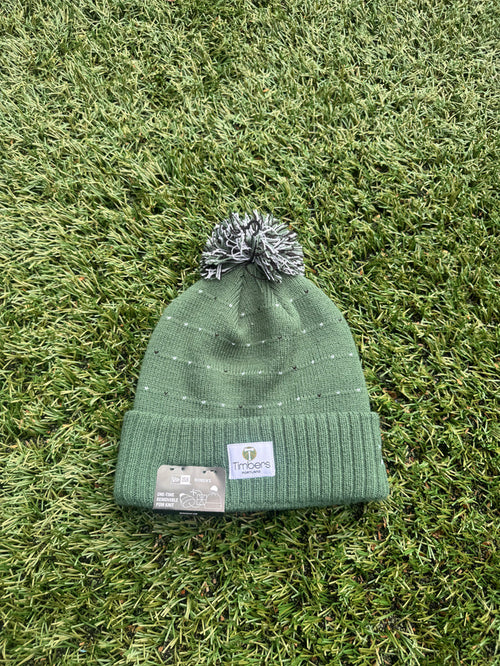 TIMBERS FC LADIES KNIT CUFF FOREST GREEN POM BEANIE