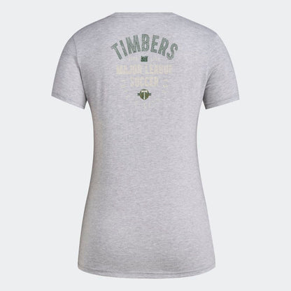 TIMBERS FC LADIES SHORT SLEEVE 2024 PREGAME TEE