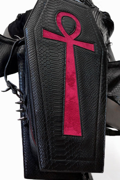 Ankh Coffin Batwing Bag [Snakeskin]