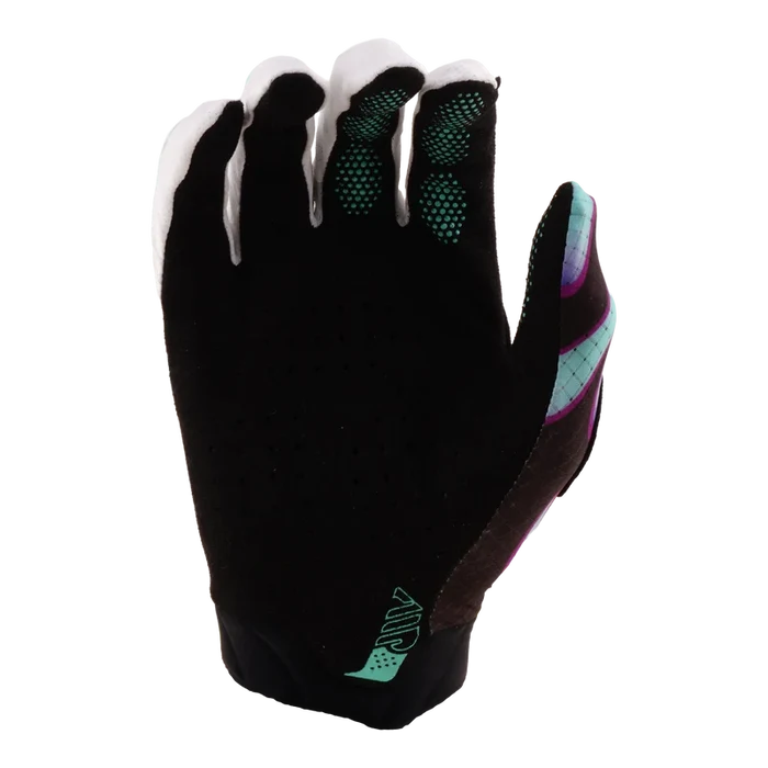 Troy Lee Air Glove Overspray Black / Real Teal