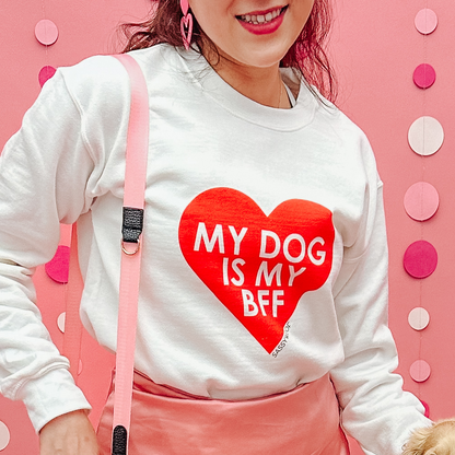 Sweatshirt - My Dog is my BFF (RED)