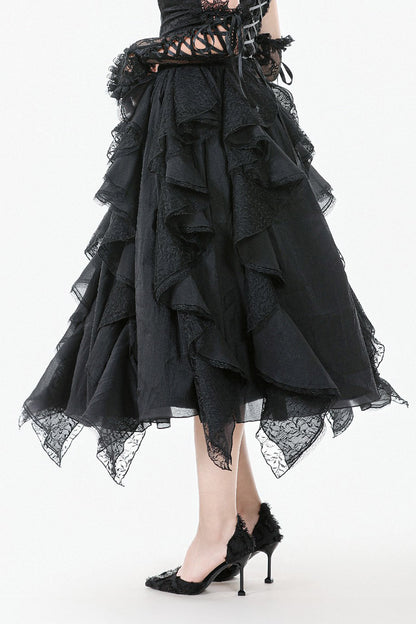 Bonham Layered Lace & Chiffon Skirt