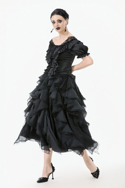 Bonham Layered Lace & Chiffon Skirt